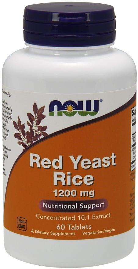 NOW Foods - Red Yeast Rice Concentrated 10:1 Extract, 1200mg - 60 tablets billede