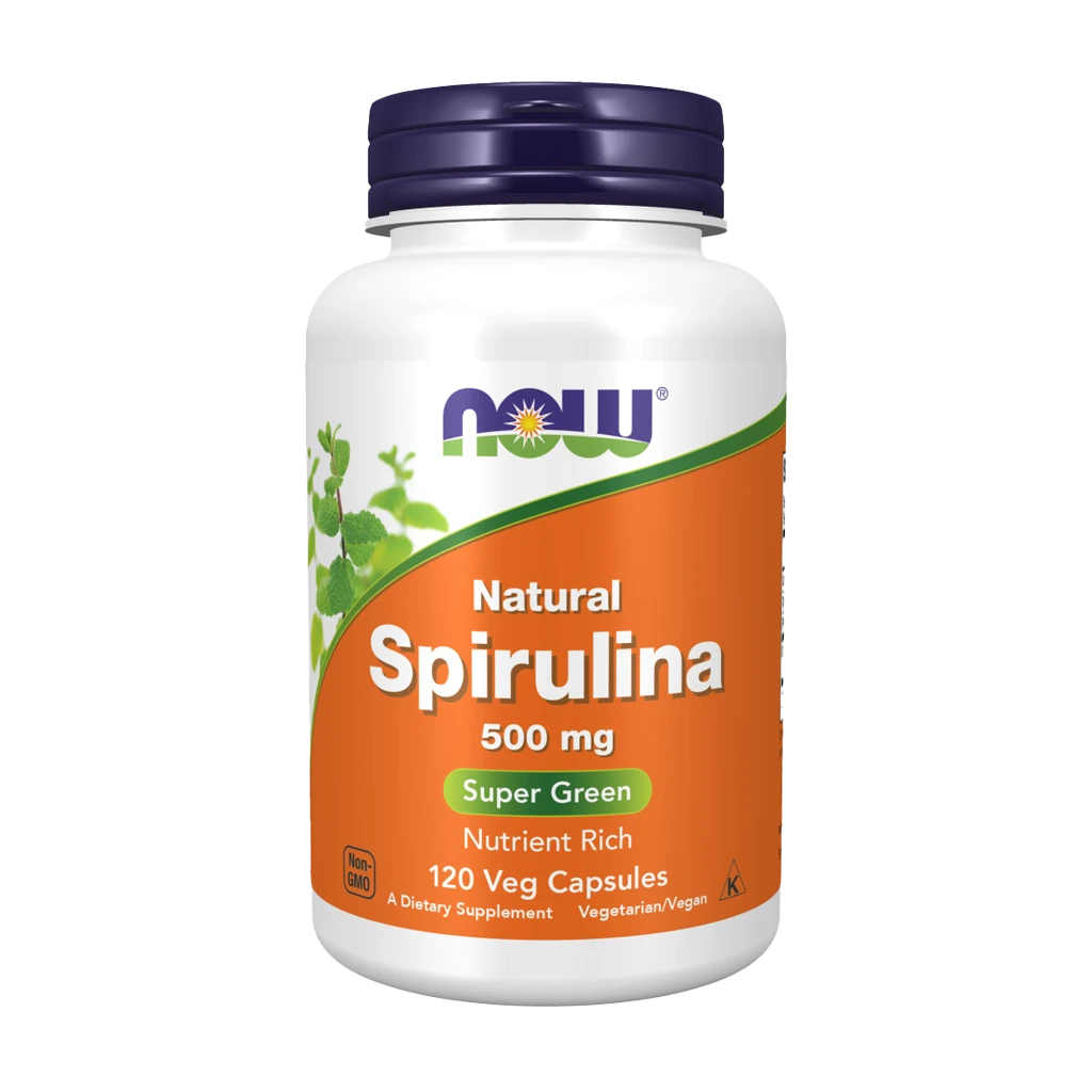 NOW Foods - Spirulina - Natural, 500mg - 120 vcaps