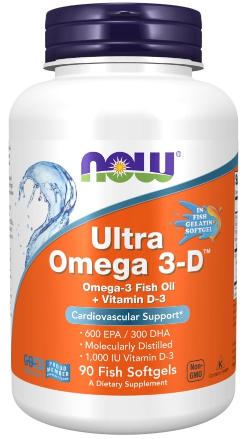 NOW Foods - Ultra Omega 3-D with Vitamin D-3 - 90 softgels