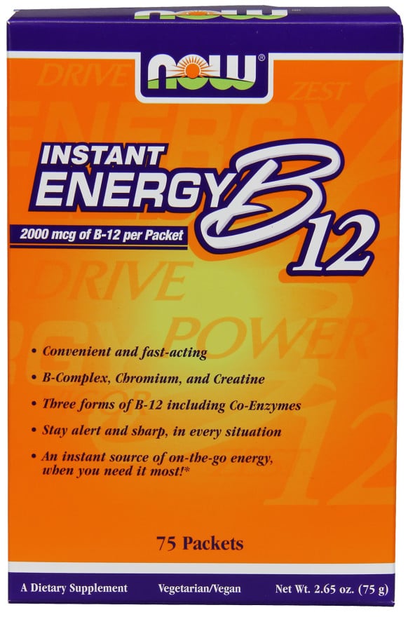 NOW Foods - Vitamin B-12, Instant Energy - 75 packets