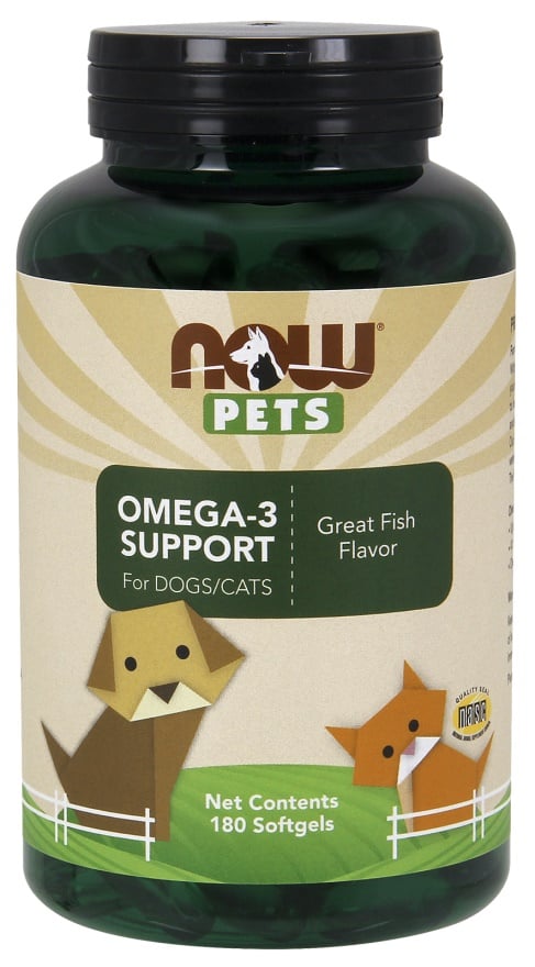 NOW Foods - Pets, Omega-3 Support - 180 softgels