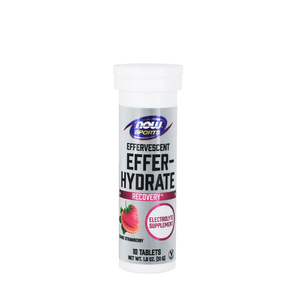 NOW Foods – Effer-Hydrate Brusetabletter, Lemon Lime 10 stk