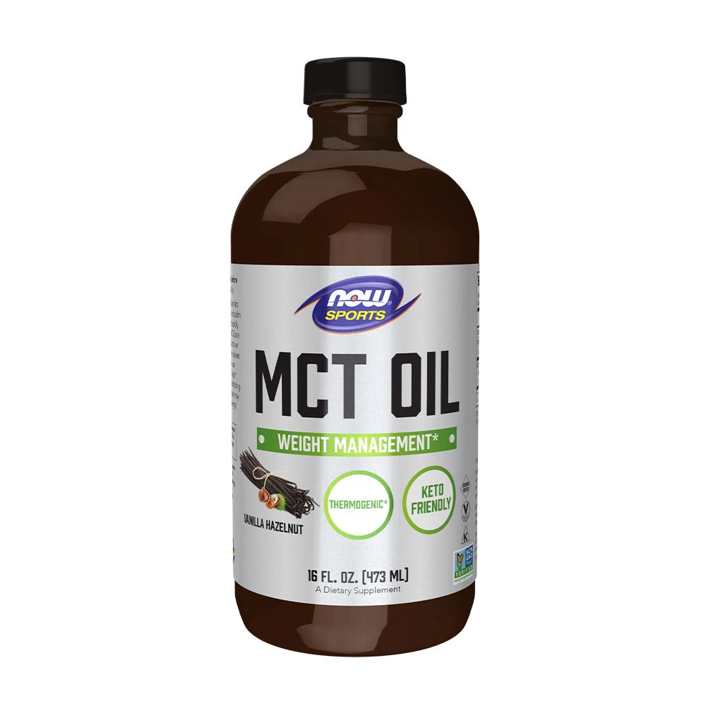 NOW - MCT-olie med vanilje og hasselnød 473 ml