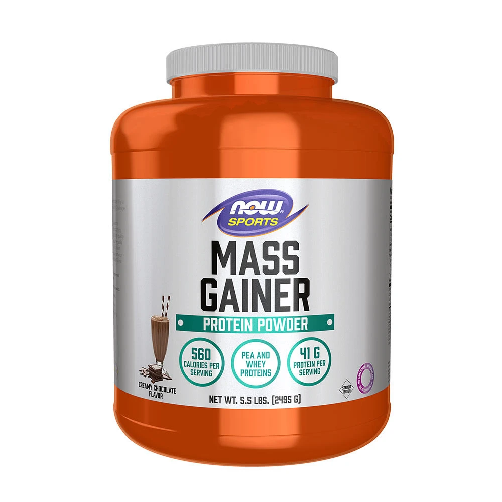 NOW Foods – Mass Gainer Powder 2495 g, Creamy Chocolate