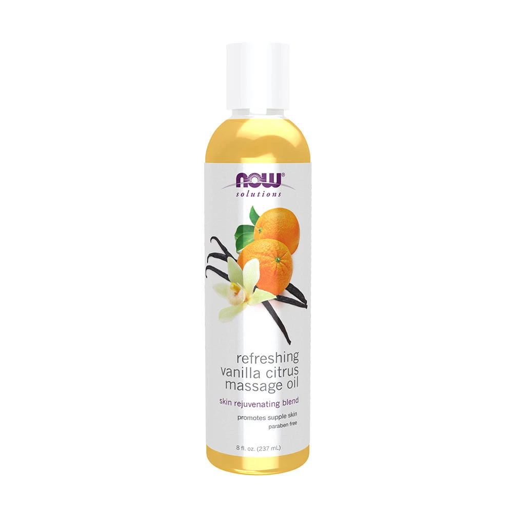 Opfriskende Vanilje-Citrus Massageolie - 237 ml
