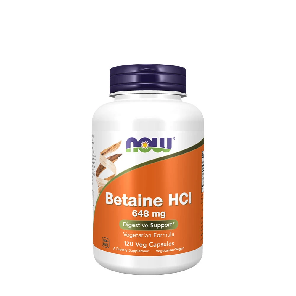 Betain HCl, 648 mg - 120 vegetabilske kapsler