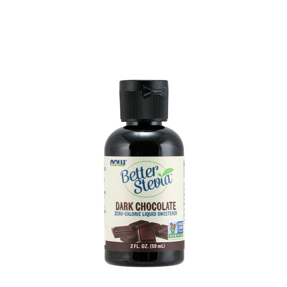 NOW Foods - Better Stevia Liquid, Dark Chocolate - 59 ml.