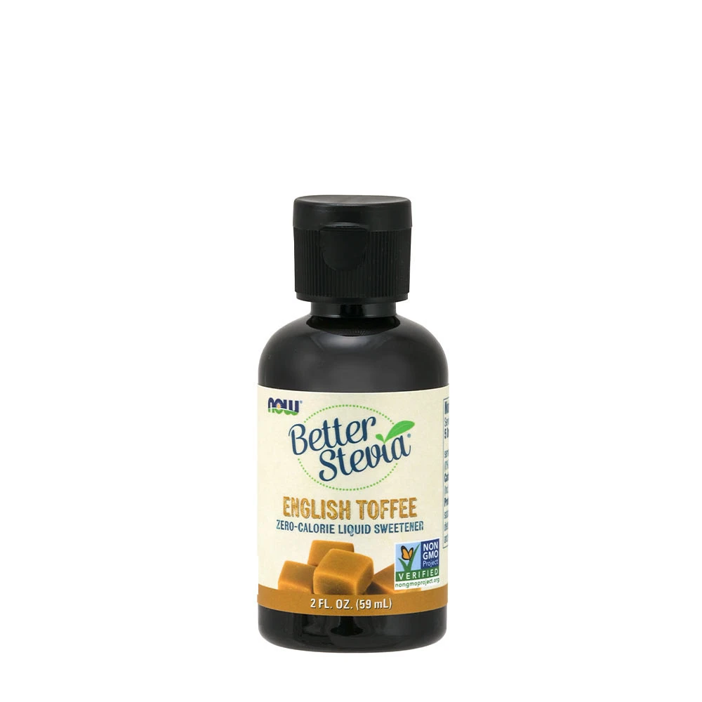 NOW Foods - Better Stevia Liquid, English Toffee - 59 ml.