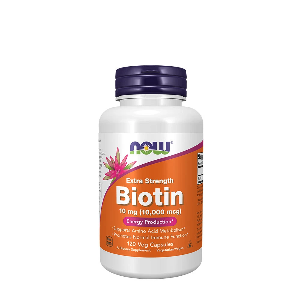 NOW Foods - Biotin, 10mg Extra Strength - 120 vcaps