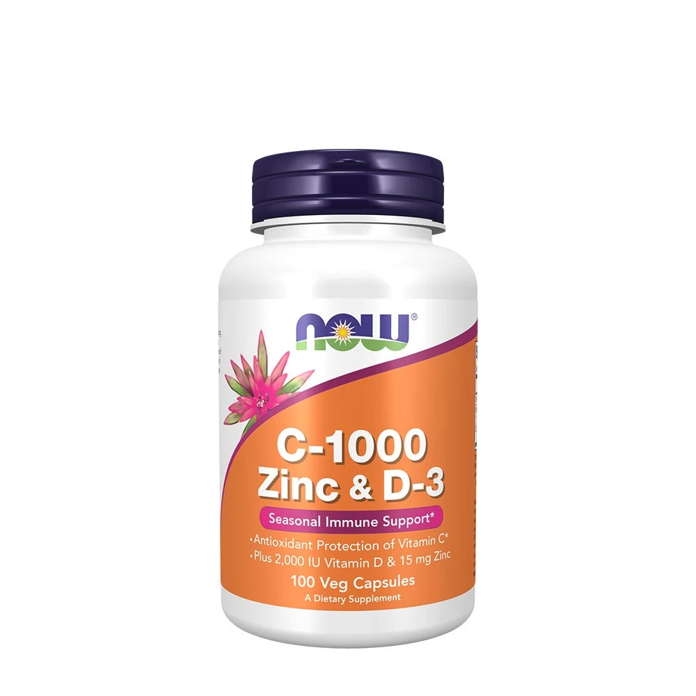 C-1000 med Zink & D3 - 100 vegetabilske kapsler