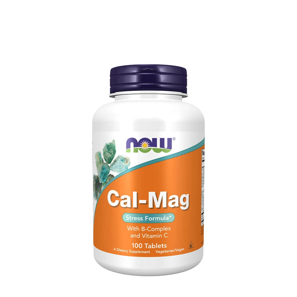 NOW Foods - Cal-Mag with B-Complex and Vitamin C - 100 tablets