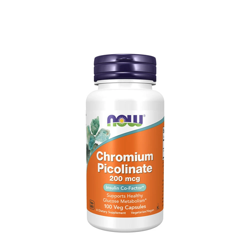 NOW Foods - Chromium Picolinate, 200mcg - 100 vcaps