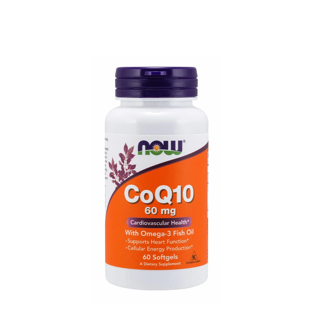 NOW Foods - CoQ10 with Omega-3, 60mg - 60 softgels
