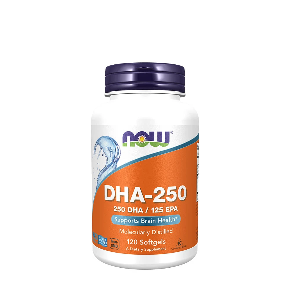 NOW Foods - DHA-250, 250 DHA / 125 EPA - 120 softgels