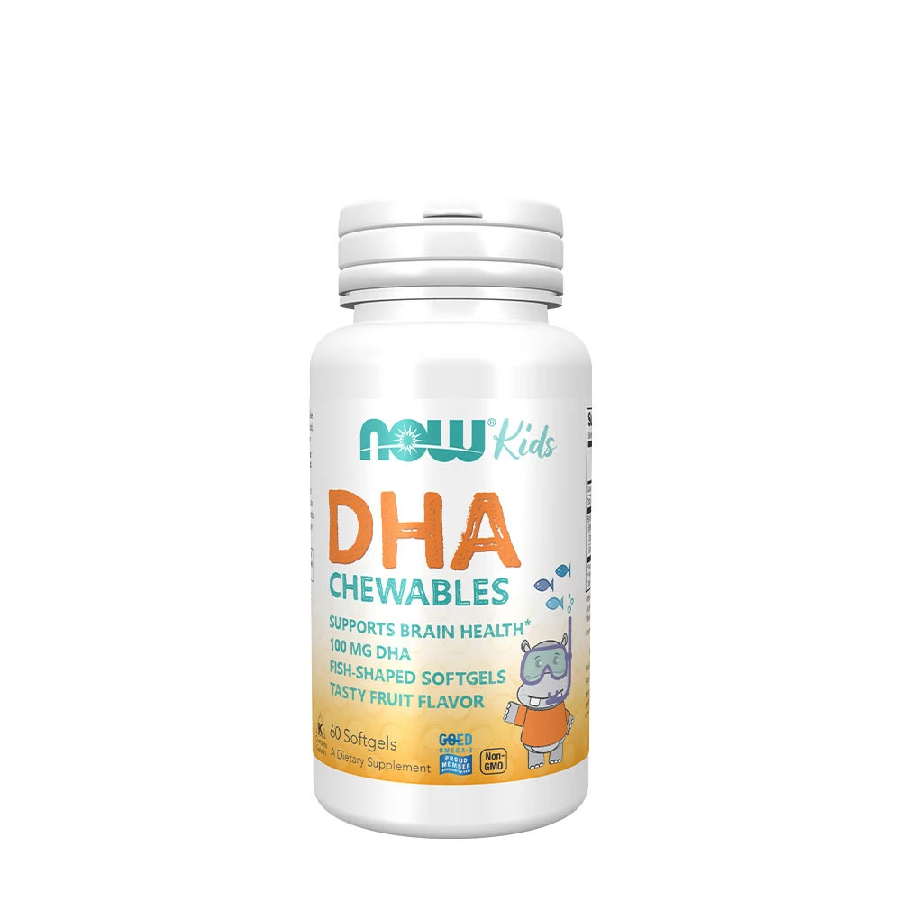 NOW Foods - DHA Kids Fish Oil Chewables, 100mg - 60 softgels