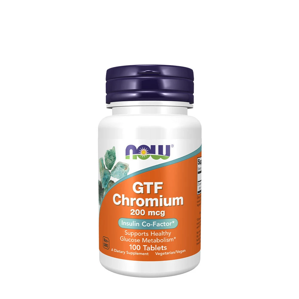 NOW Foods - GTF Chromium, 200mcg - 100 tablets