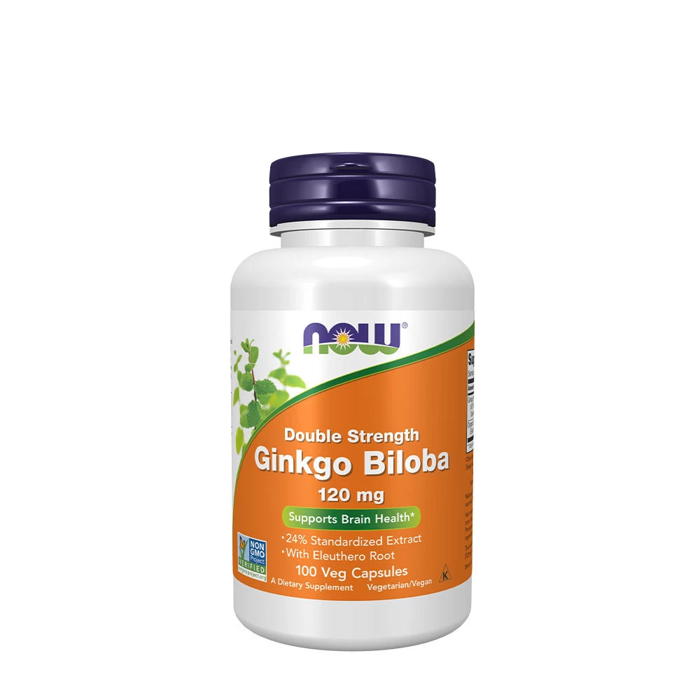 NOW Foods - Ginkgo Biloba Double Strength, 120mg - 100 vcaps