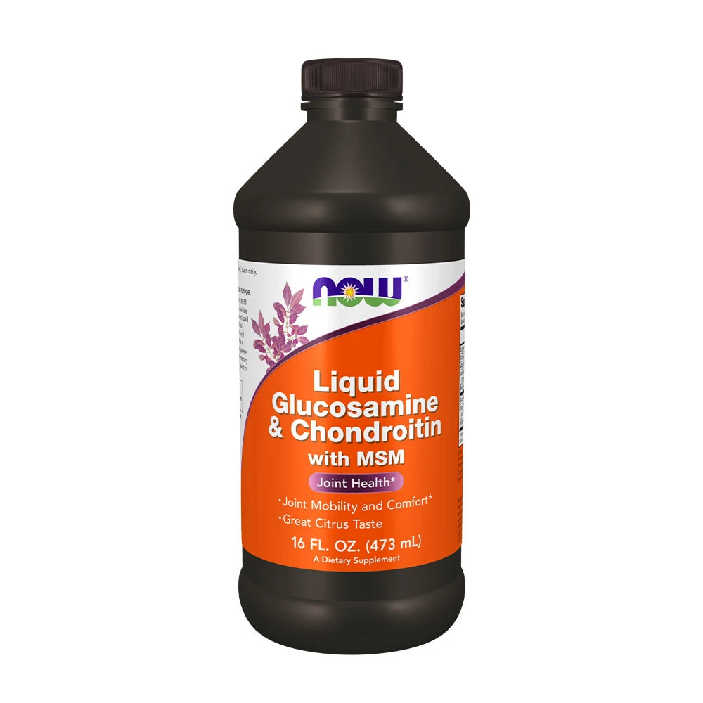 NOW Foods - Glucosamine & Chondroitin with MSM Liquid - 473ml.