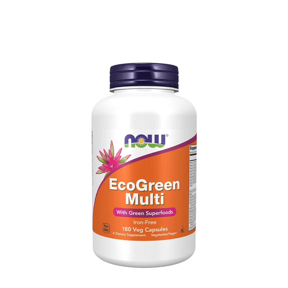 NOW Foods - Green Multi, Iron Free - 180 vcaps
