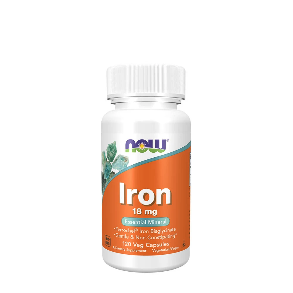 NOW Foods - Iron, 18mg - 120 vcaps