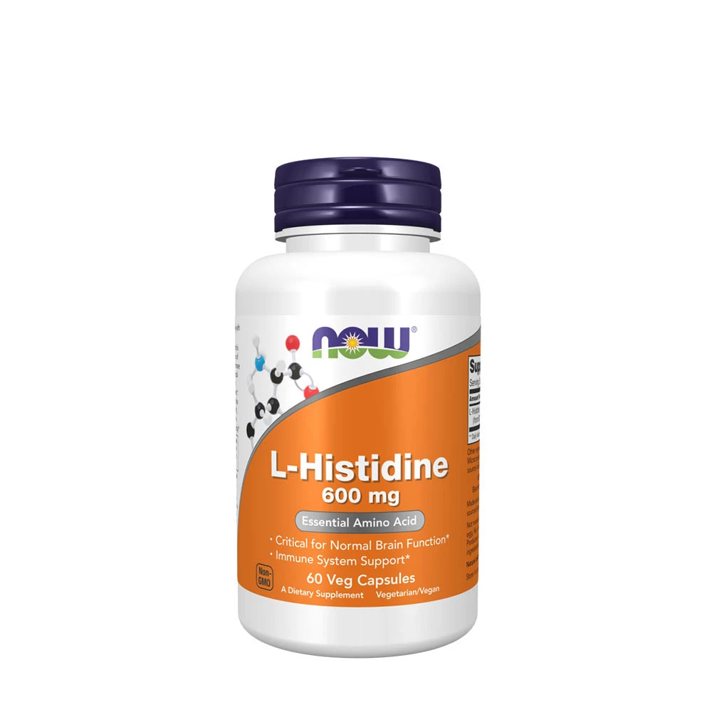 NOW Foods - L-Histidine, 600mg - 60 vcaps billede