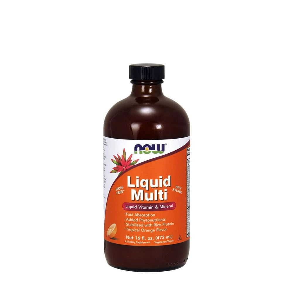 NOW Foods - Liquid Multi, Tropical Orange (Iron Free) - 473 ml.
