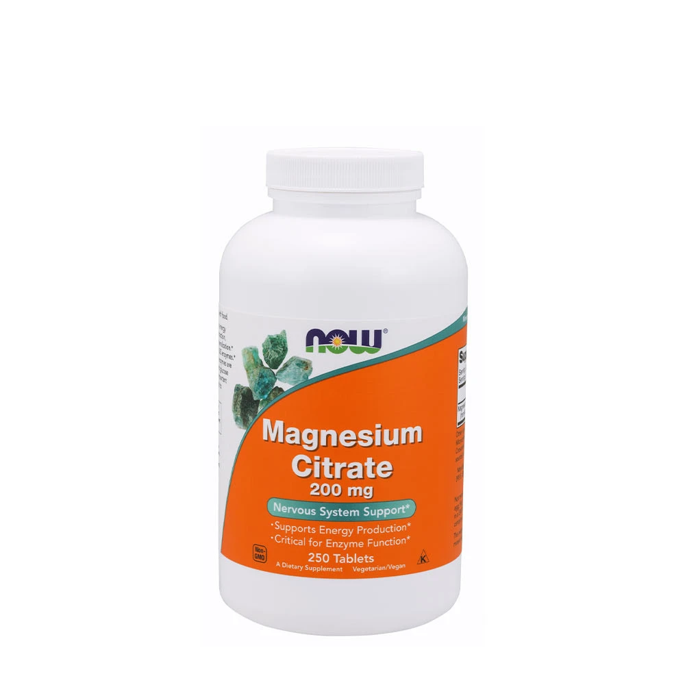 NOW Foods - Magnesium Citrate, 200mg - 250 tablets