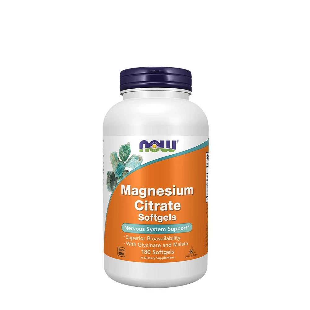 NOW Foods - Magnesium Citrate Softgels - 180 softgels