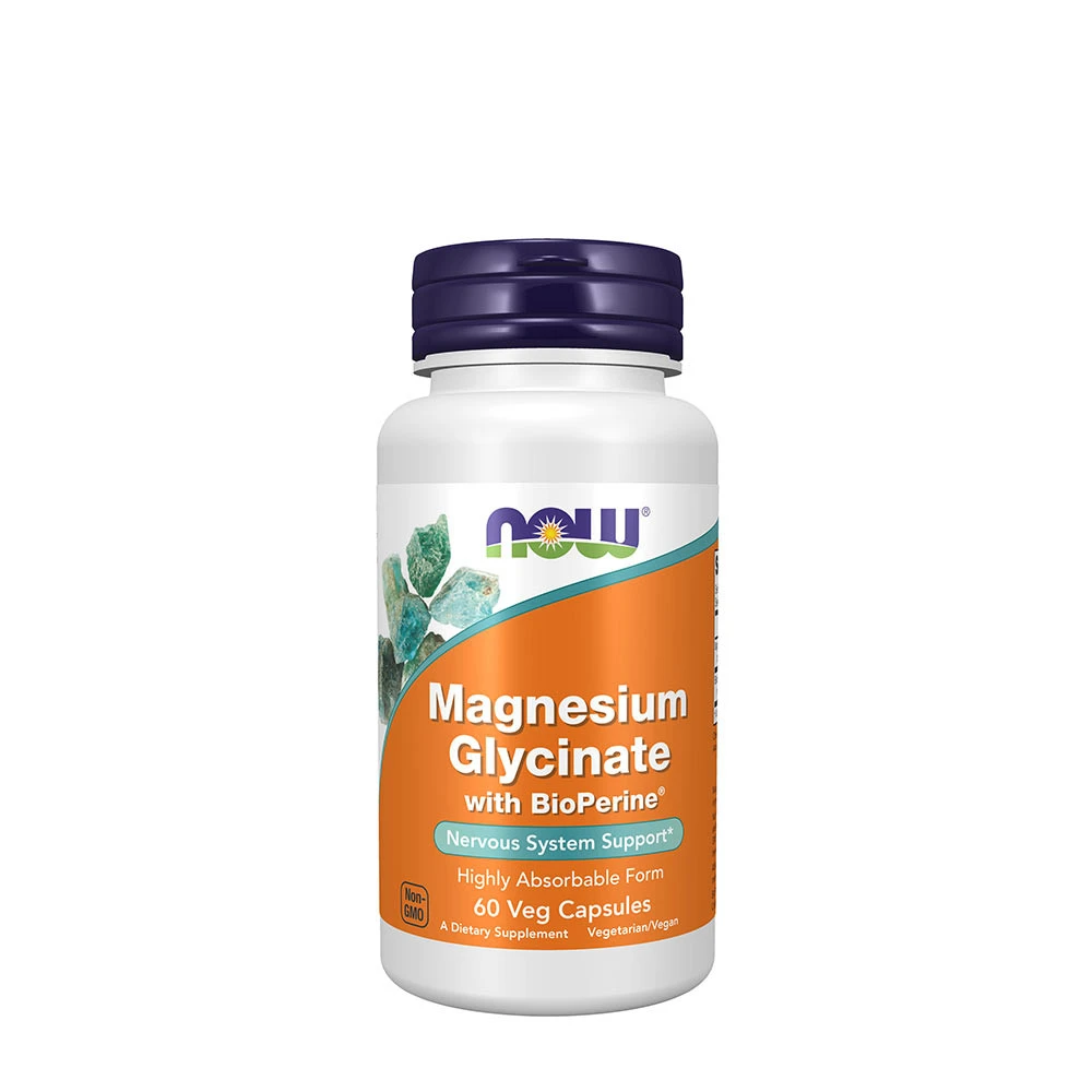 NOW Foods - Magnesium Glycinate with BioPerine - 60 vcaps
