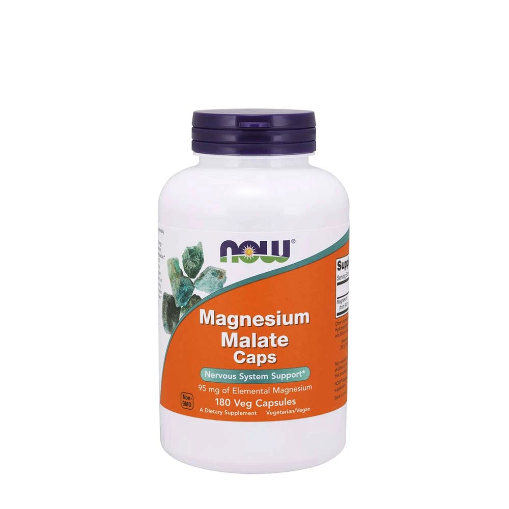 NOW Foods - Magnesium Malate Caps - 180 vcaps