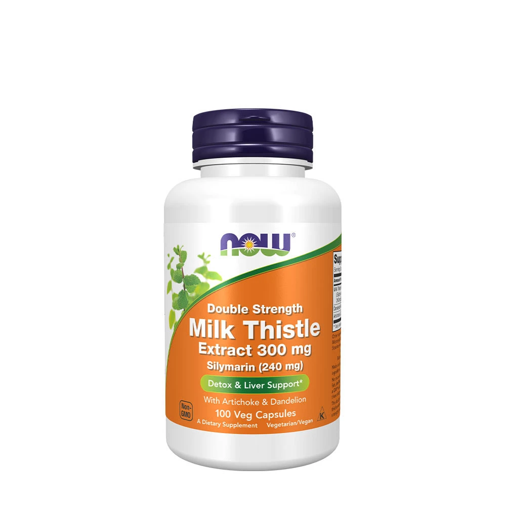 NOW Foods - Milk Thistle Extract with Artichoke & Dandelion, 300mg Double Strength - 100 vcaps