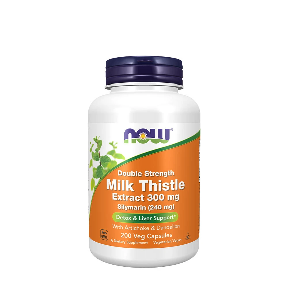 NOW Foods - Milk Thistle Extract with Artichoke & Dandelion, 300mg Double Strength - 200 vcaps