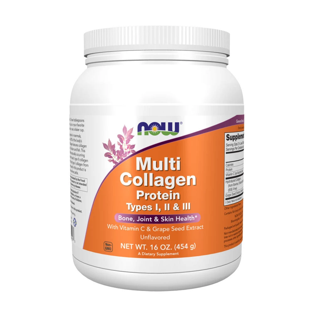 NOW Foods - Multi Collagen Protein - 454g billede