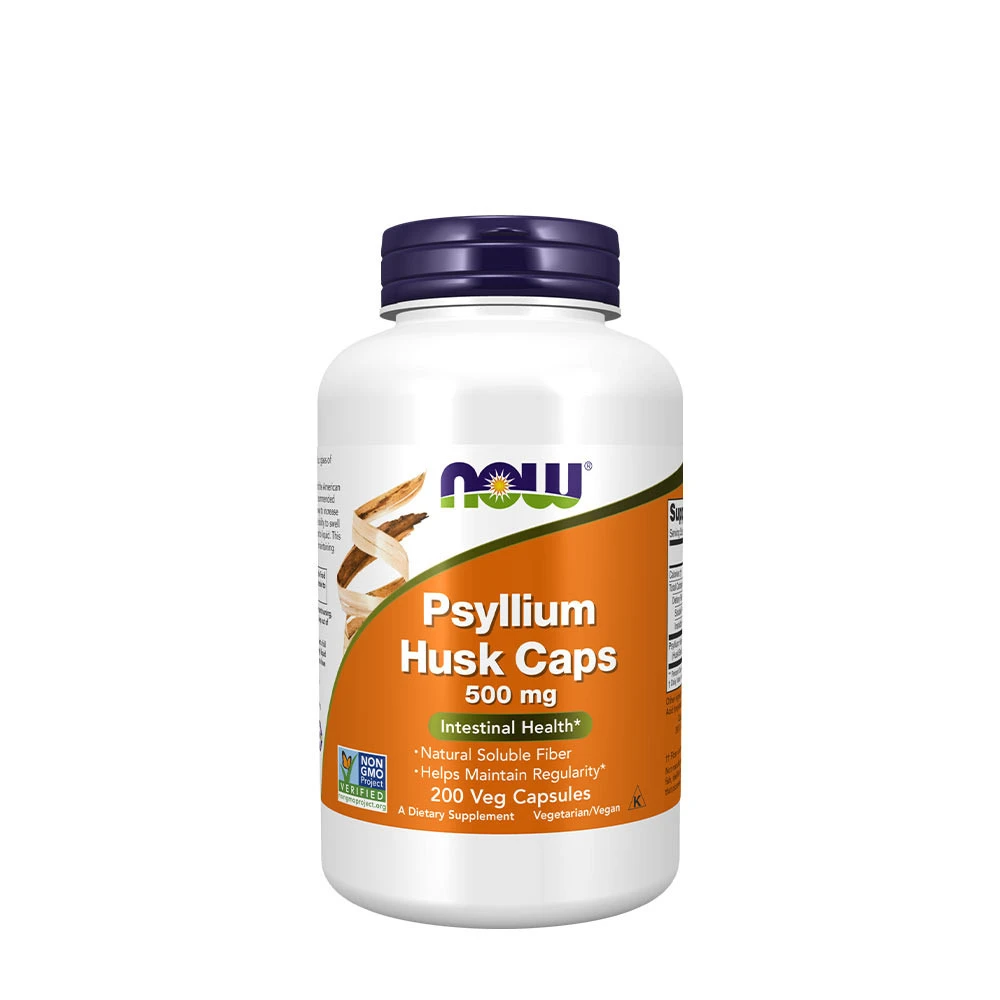 NOW Psyllium Husk Caps 500 mg, 200 kapsler