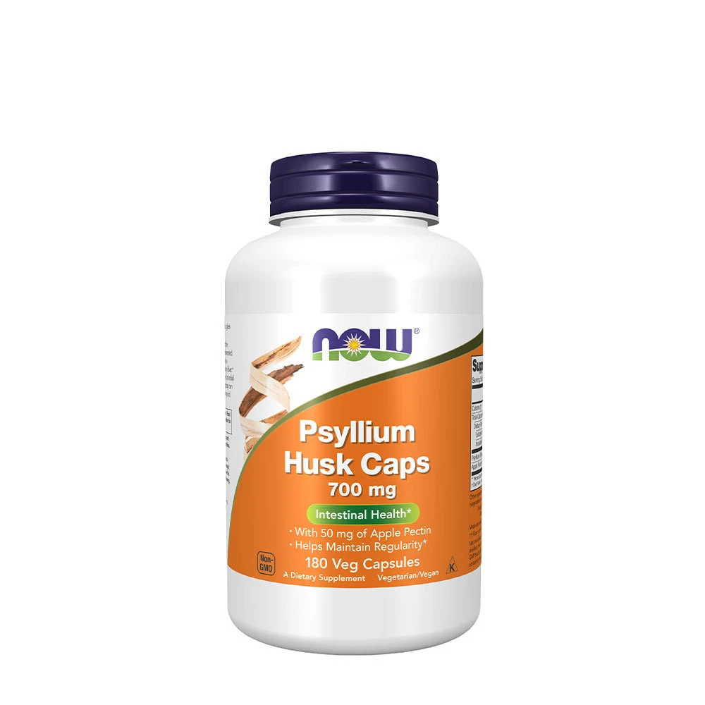 Psylliumskaller med æblepektin, 700 mg - 180 kapsler
