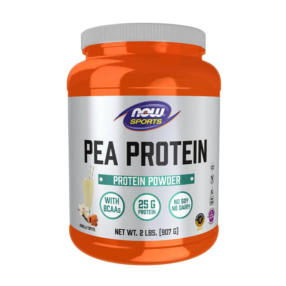 NOW Foods - Pea Protein, Vanilla Toffee - 907g