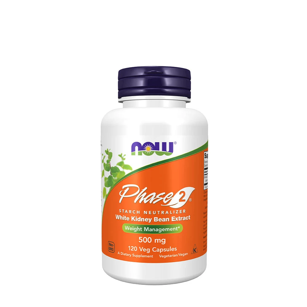 NOW Foods - Phase 2 - White Kidney Bean Extract, 500mg - 120 vcaps