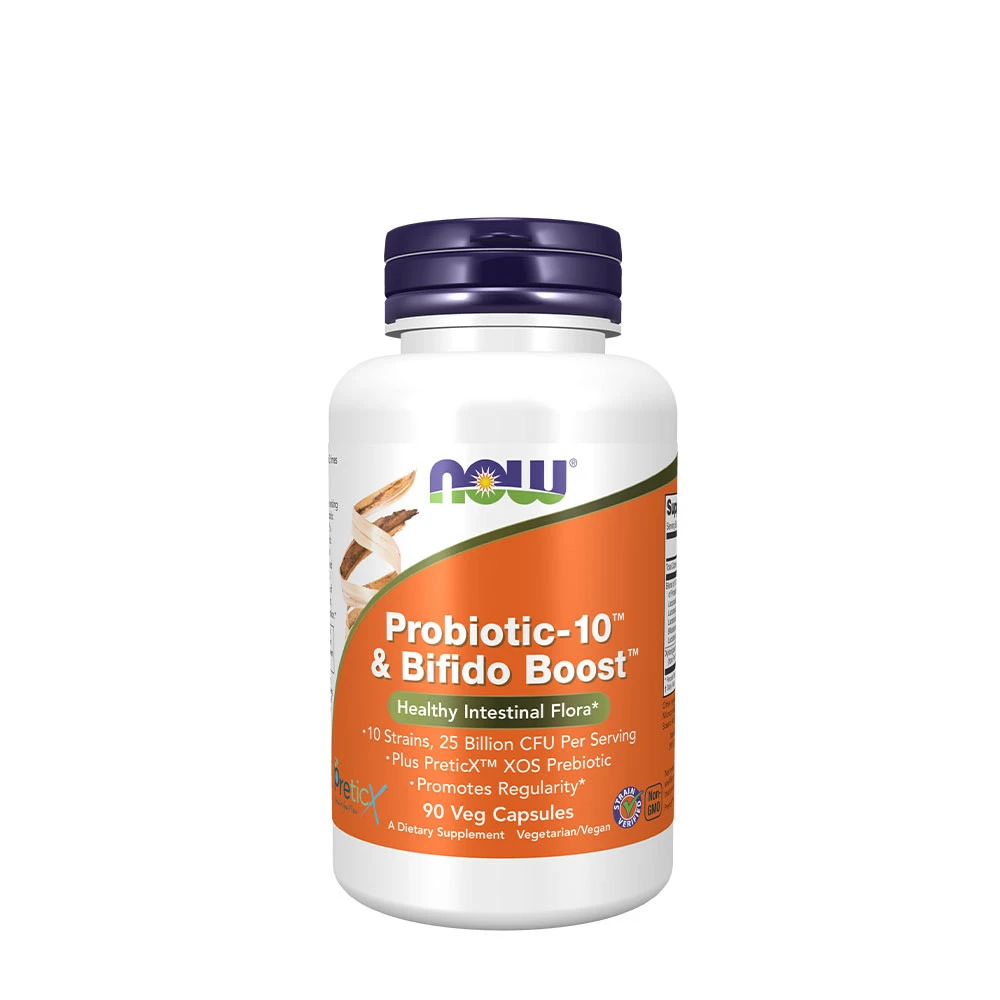 NOW Foods - Probiotic-10 & Bifido Boost - 90 vcaps