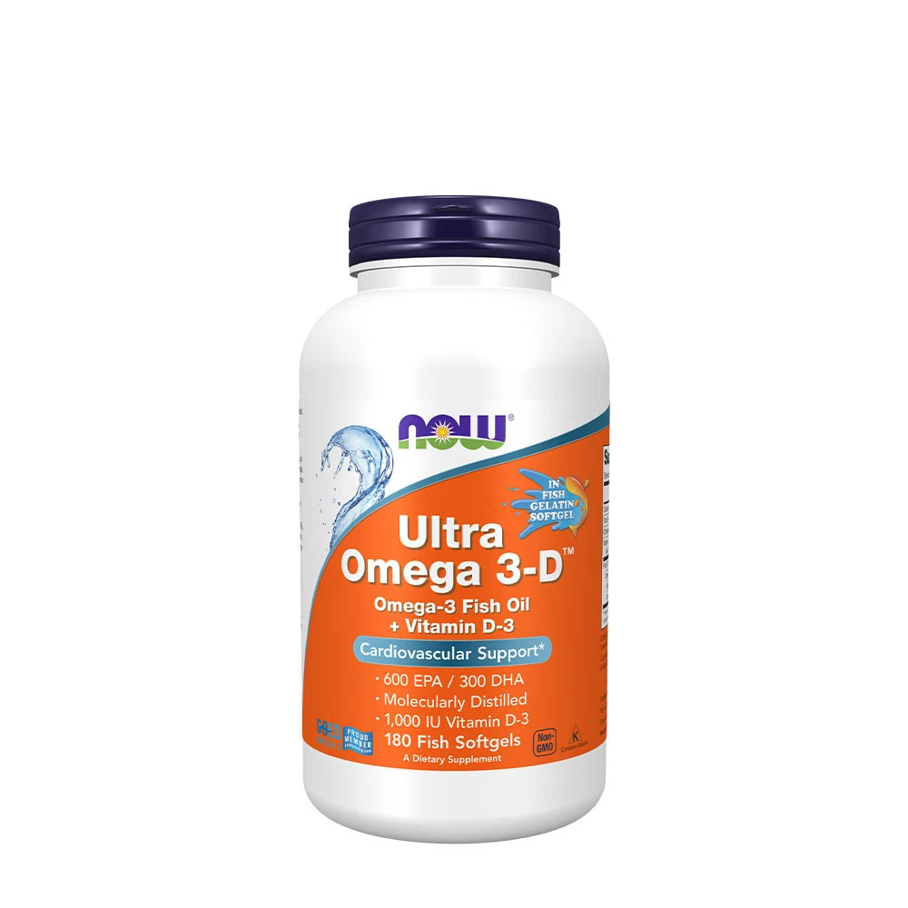 NOW Foods - Ultra Omega 3-D with Vitamin D-3 - 180 softgels