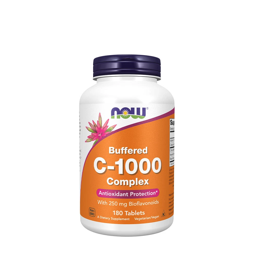 NOW Foods - Vitamin C-1000 Complex - Buffered with 250mg Bioflavonoids - 180 tabs