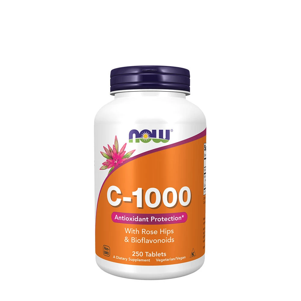 NOW Foods - Vitamin C-1000 with Rose Hips & Bioflavonoids - 250 tablets