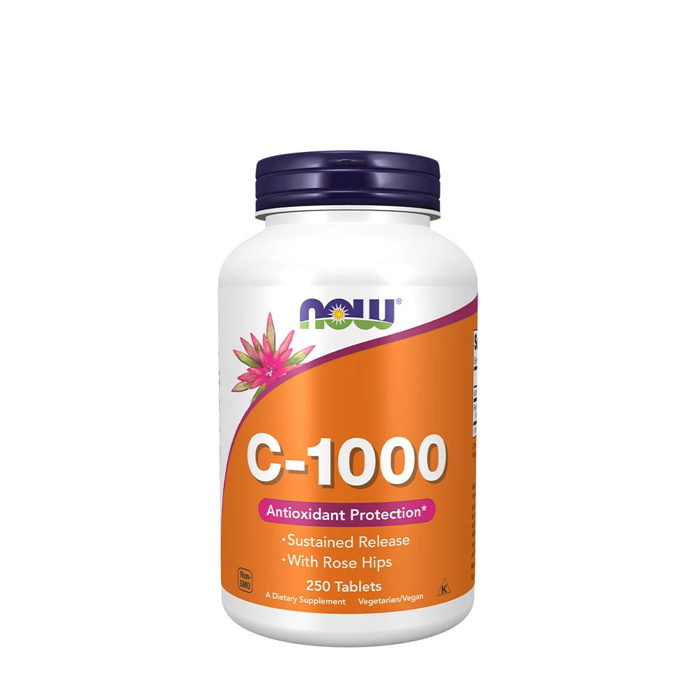 NOW Foods - Vitamin C-1000 with Rose Hips - Sustained Release - 250 tablets