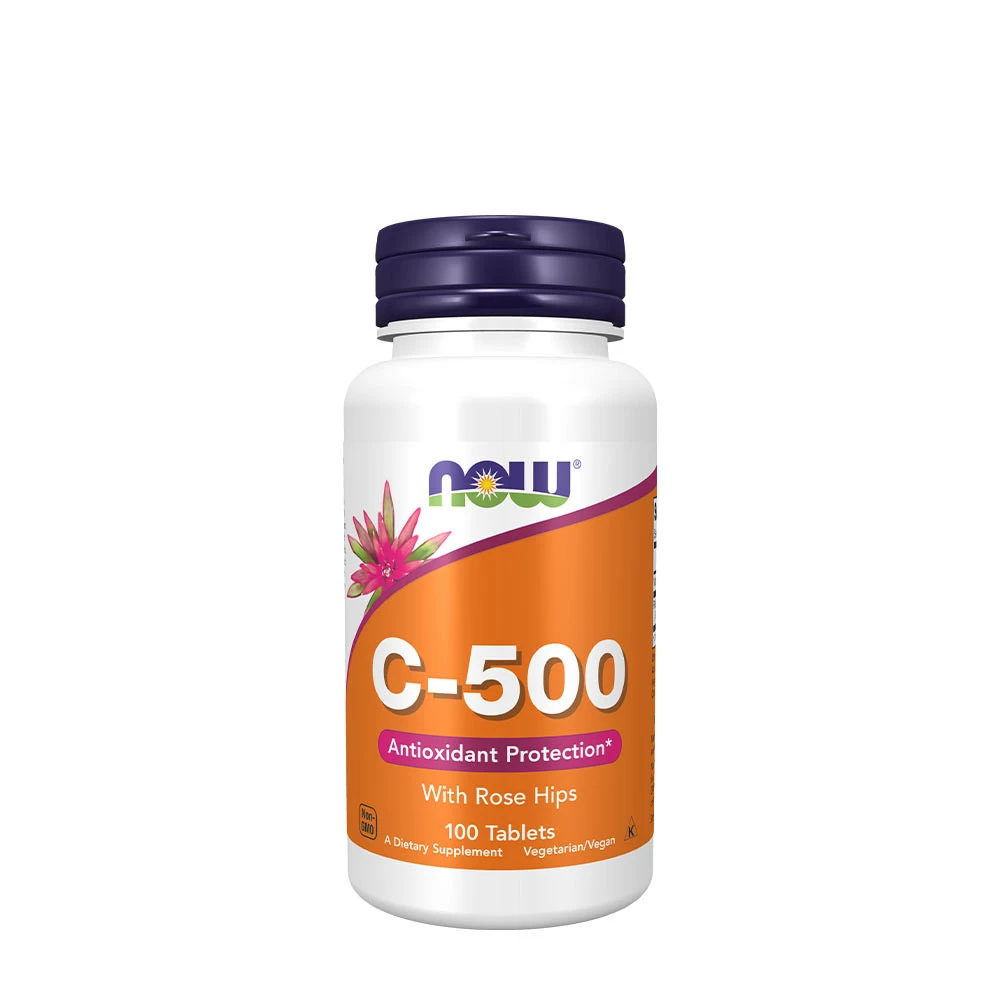 NOW Foods - Vitamin C-500 with Rose Hips - 100 tablets