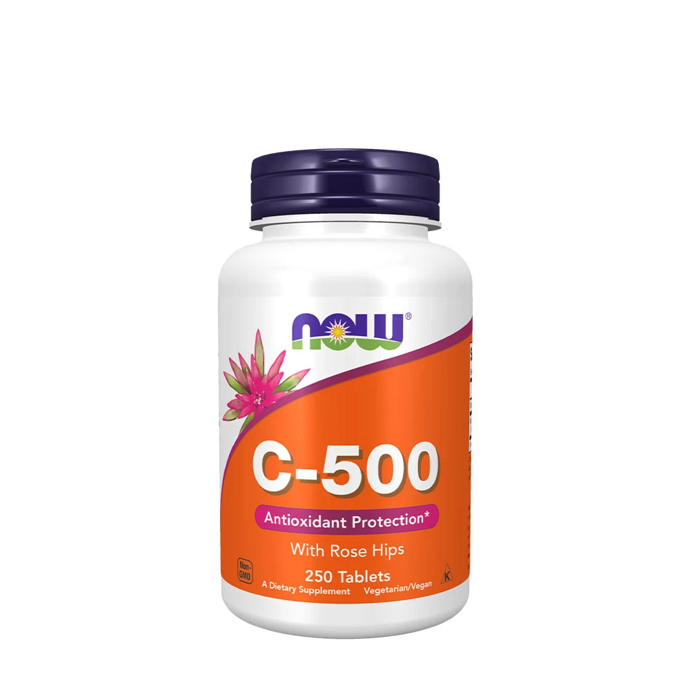 NOW Foods - Vitamin C-500 with Rose Hips - 250 tablets