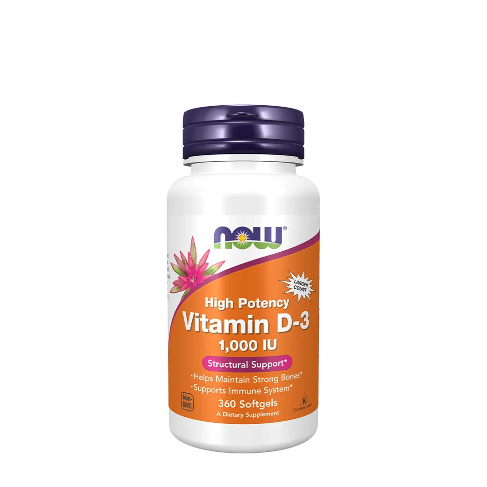 NOW Foods - Vitamin D-3, 1000 IU - 360 softgels