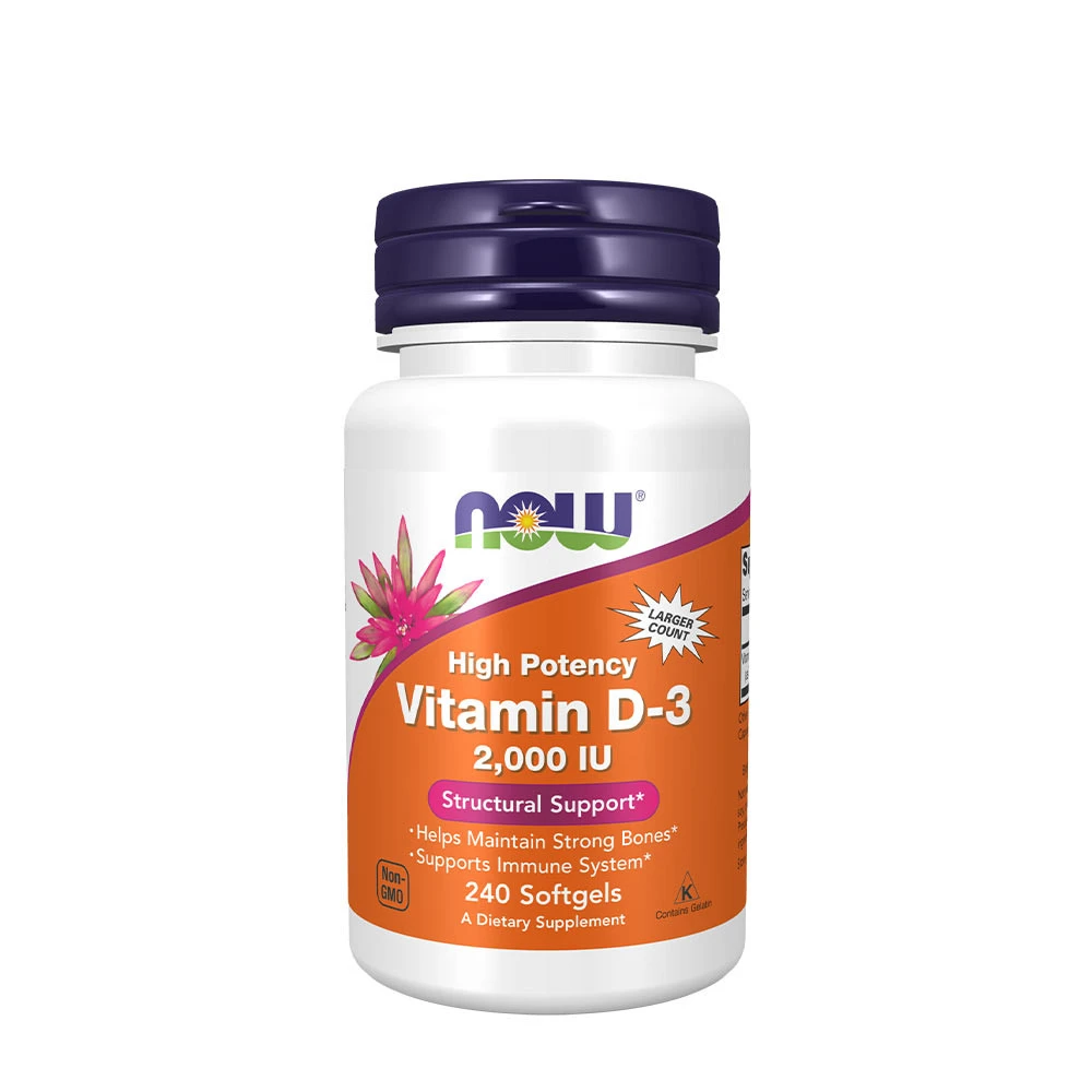 NOW Foods - Vitamin D-3, 2000 IU - 240 softgels