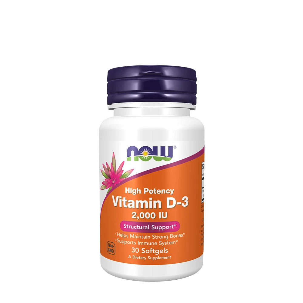 NOW Foods - Vitamin D-3, 2000 IU - 30 softgels