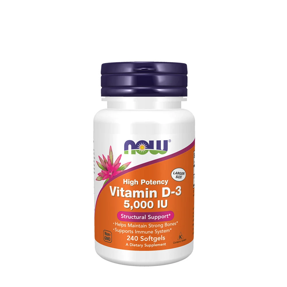 NOW Foods - Vitamin D-3, 5000 IU - 240 softgels