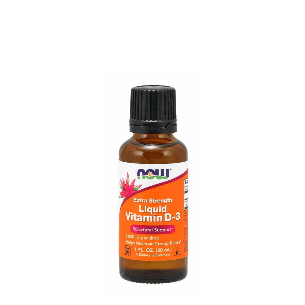 NOW Foods - Vitamin D-3 Liquid, 1000 IU (Extra Strength) - 30 ml.