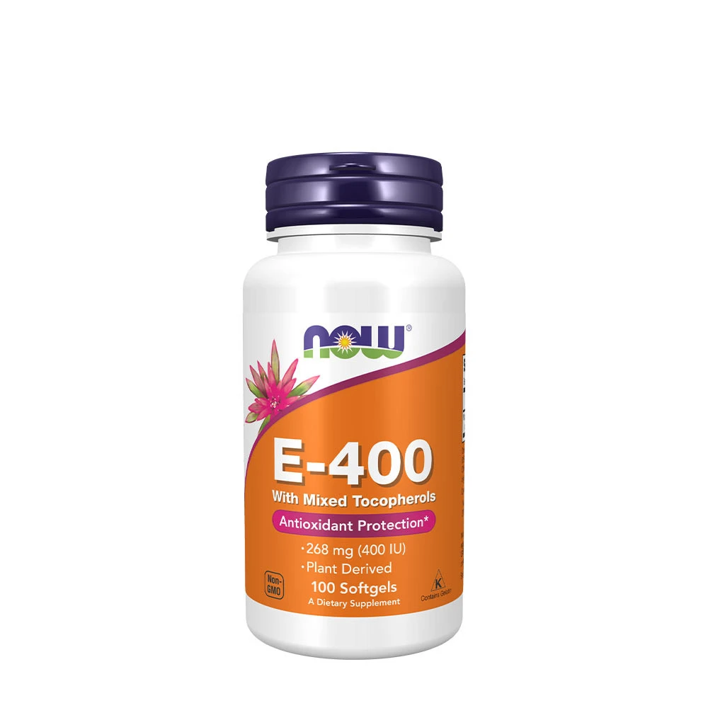 NOW Foods - Vitamin E-400 - Natural (Mixed Tocopherols) - 100 softgels